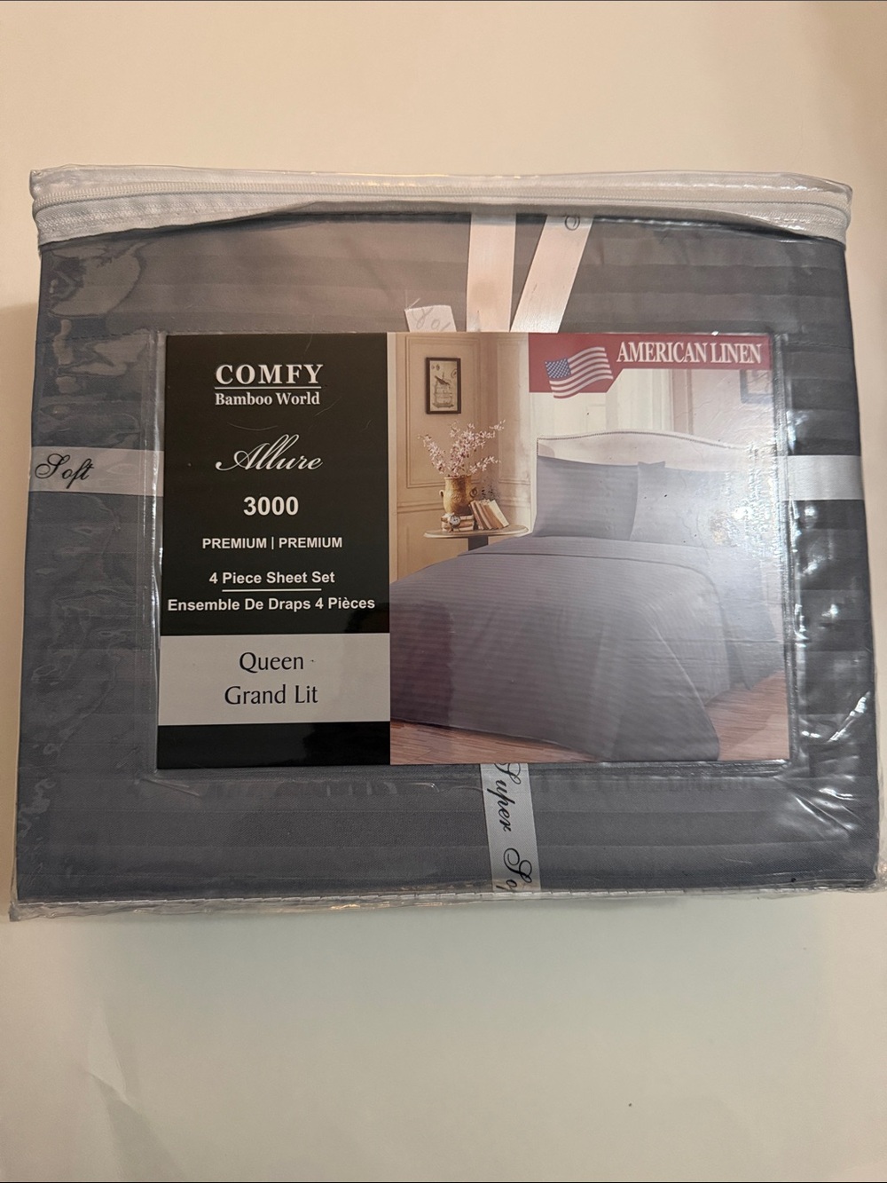 Allure 3000 Queen Sheet Set - Gray